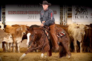 Photo of Chubby Turner riding a cutting horse