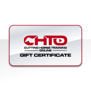 Illustration of a Cutting Horse Training Online Gift Certificate