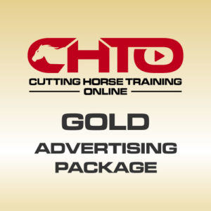 Illustration of a Gold Advertising Package with Cutting Horse Training Online