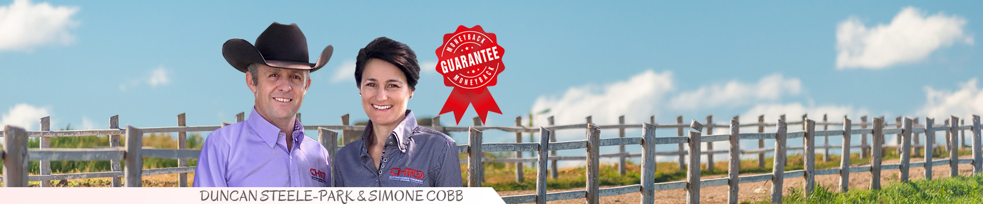 Duncan Steel-Park and Simone Cobb, founders of Cutting Horse Training Online, offer a money-back guarantee of their cutting horse video training